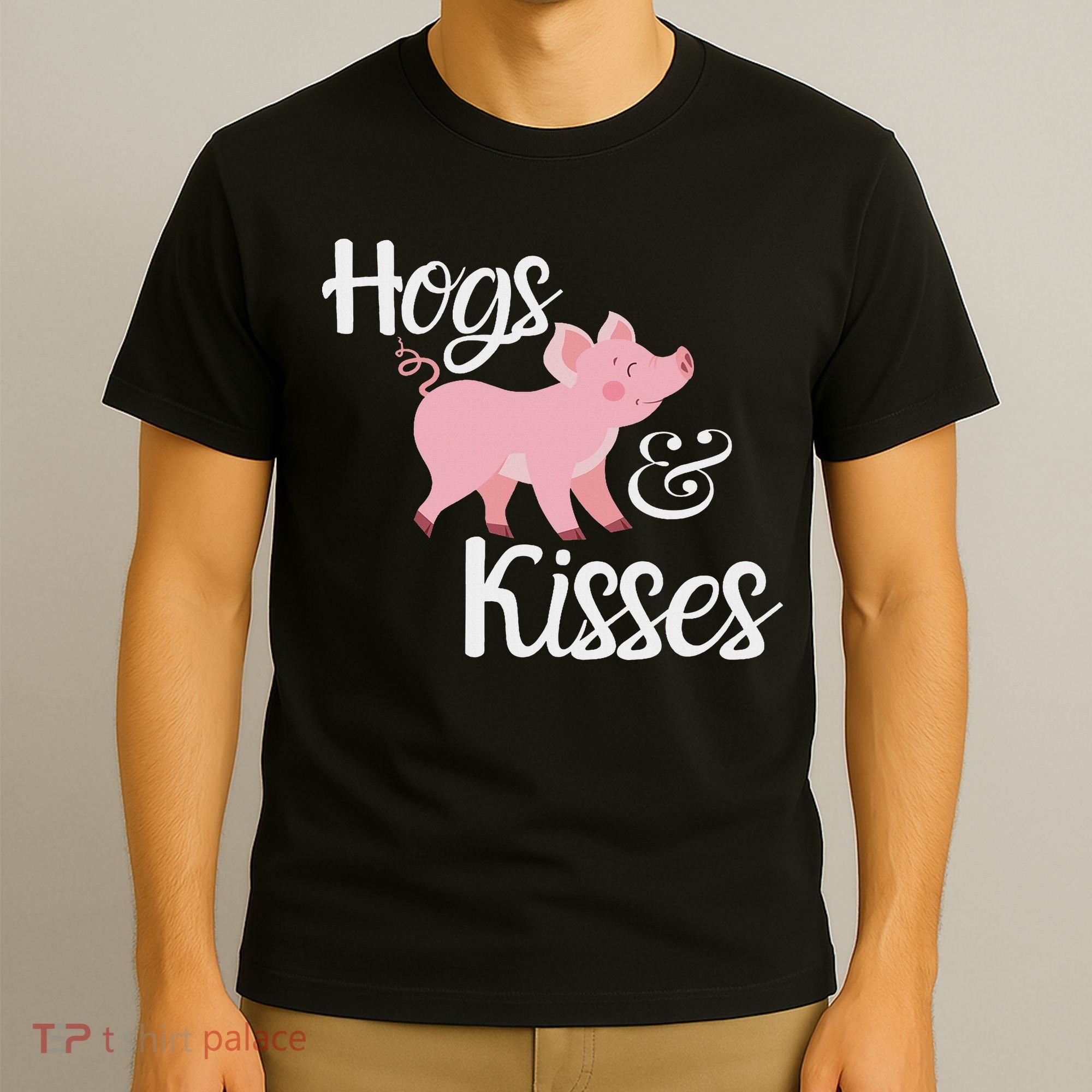 Hogs And Kisses Cute Pig T-Shirt