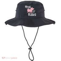 Hogs And Kisses Cute Pig Bucket Hat thumb 0