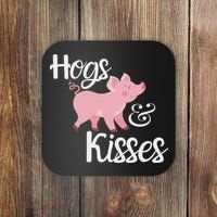 Hogs And Kisses Cute Pig Coaster thumb 0