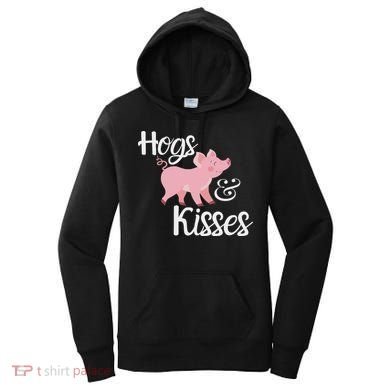 Hogs And Kisses Cute Pig Women's Hoodie