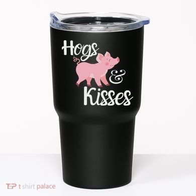 Hogs And Kisses Cute Pig Tumbler