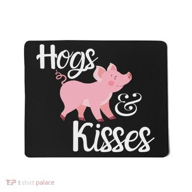 Hogs And Kisses Cute Pig Mousepad