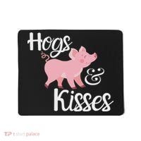 Hogs And Kisses Cute Pig Mousepad thumb 0