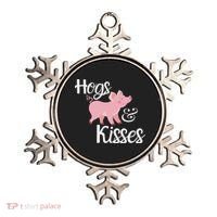 Hogs And Kisses Cute Pig Ornament thumb 0