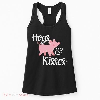 Hogs And Kisses Cute Pig Women's Tank Top