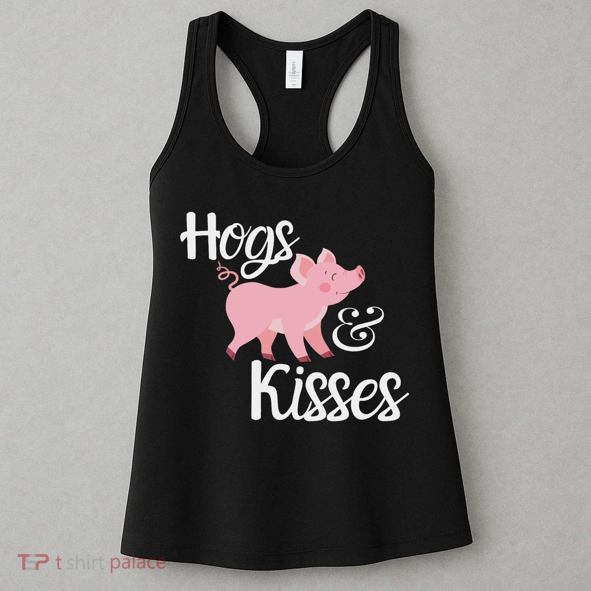 Hogs And Kisses Cute Pig Women's Tank Top