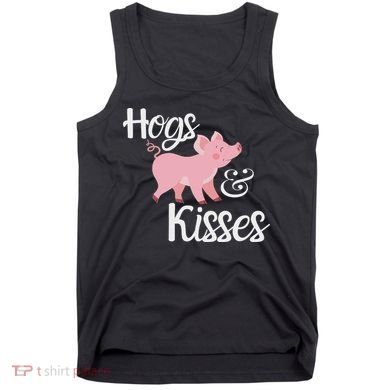 Hogs And Kisses Cute Pig Tank Top