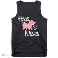 Hogs And Kisses Cute Pig Tank Top thumb 0