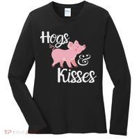 Hogs And Kisses Cute Pig Women's Long Sleeve Shirt thumb 0