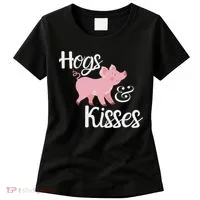Hogs And Kisses Cute Pig Women's T-Shirt thumb 0
