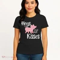 Hogs And Kisses Cute Pig Women's T-Shirt thumb 4