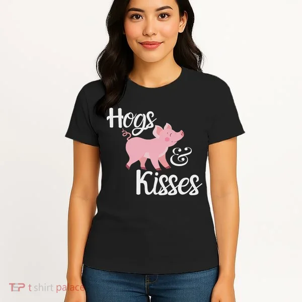 Hogs And Kisses Cute Pig Women's T-Shirt