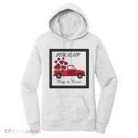 Hugs And Kisses Special Delivery Truck Happy Valentines Day Women's Hoodie thumb 0