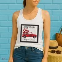 Hugs And Kisses Special Delivery Truck Happy Valentines Day Women's Tank Top thumb 2