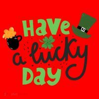 Have A Lucky Day St Patrick's Day Festive Santa Hat thumb 1