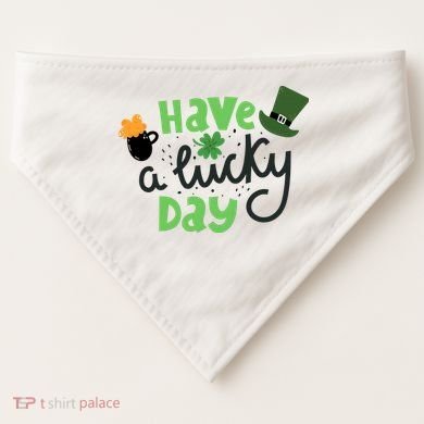 Have A Lucky Day St Patrick's Day Festive USA-Made Doggie Bandana