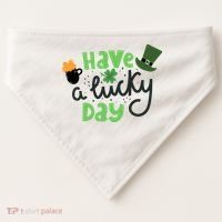 Have A Lucky Day St Patrick's Day Festive USA-Made Doggie Bandana thumb 0