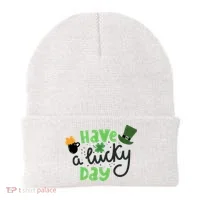 Have A Lucky Day St Patrick's Day Festive Beanie thumb 0