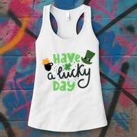 Have A Lucky Day St Patrick's Day Festive Women's Tank Top thumb 3