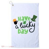 Have A Lucky Day St Patrick's Day Festive Golf Towel thumb 0