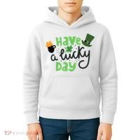 Have A Lucky Day St Patrick's Day Festive Kids Hoodie thumb 4