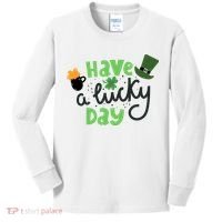 Have A Lucky Day St Patrick's Day Festive Kids Long Sleeve Shirt thumb 0