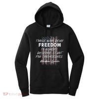 Historical Abraham Lincoln Freedom Quote With American Flag Great Gift Women's Hoodie thumb 0