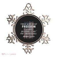 Historical Abraham Lincoln Freedom Quote With American Flag Great Gift Ornament thumb 0