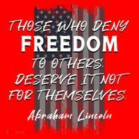 Historical Abraham Lincoln Freedom Quote With American Flag Great Gift Santa Hat thumb 1