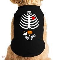 Halloween Baby Skeleton Pumpkin Doggie Tank thumb 0