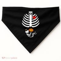 Halloween Baby Skeleton Pumpkin USA-Made Doggie Bandana thumb 0
