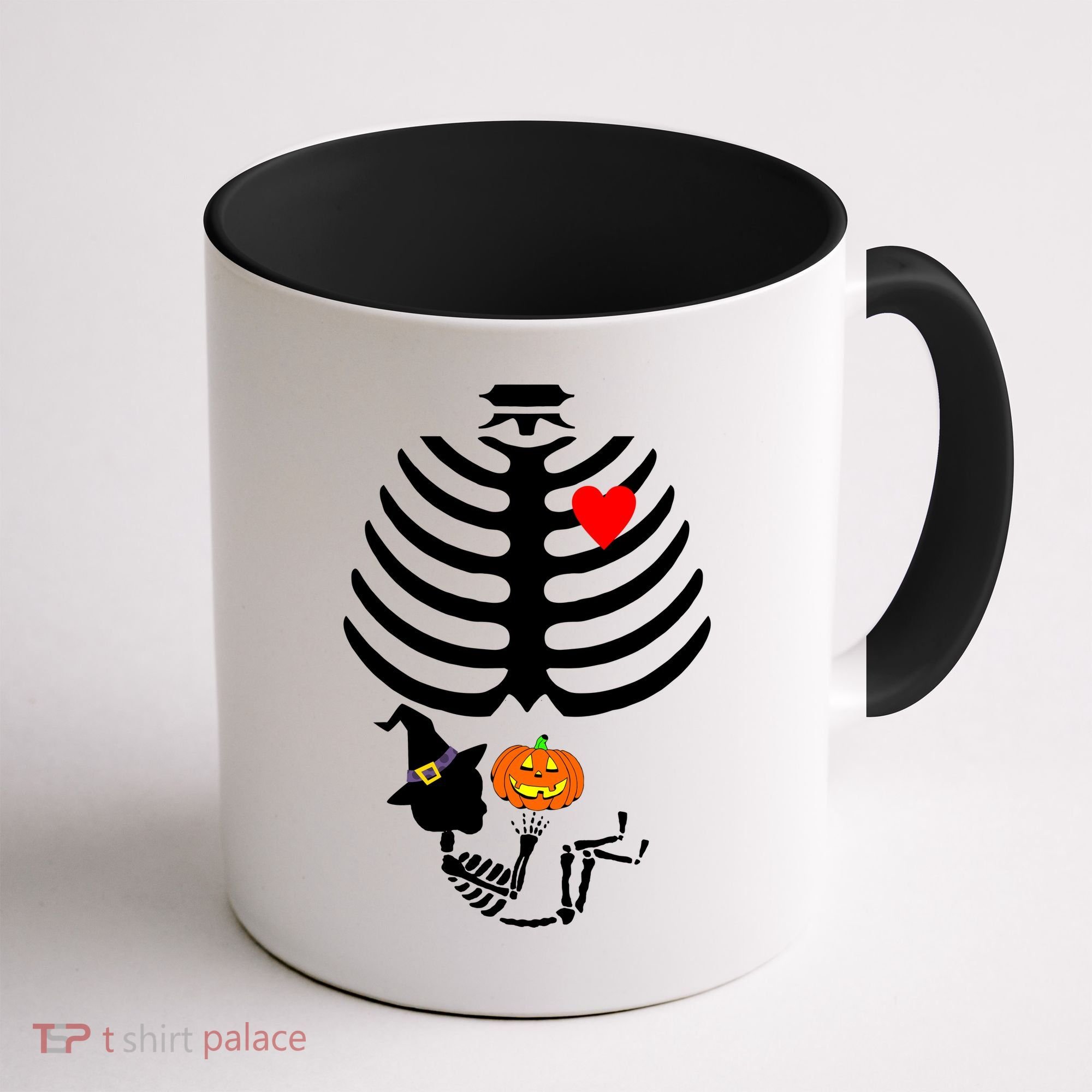 Halloween Baby Skeleton Pumpkin Coffee Mug
