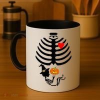 Halloween Baby Skeleton Pumpkin Coffee Mug thumb 4