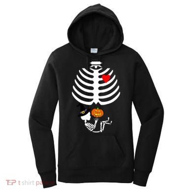 Halloween Baby Skeleton Pumpkin Women's Hoodie