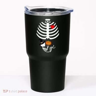 Halloween Baby Skeleton Pumpkin Tumbler