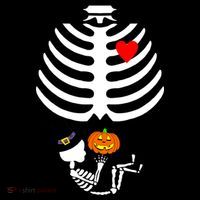 Halloween Baby Skeleton Pumpkin Ornament thumb 1