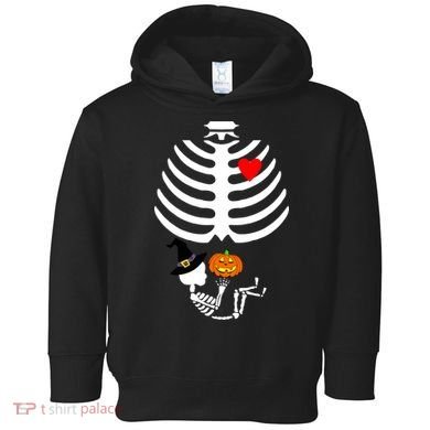 Halloween Baby Skeleton Pumpkin Toddler Hoodie