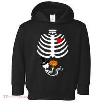 Halloween Baby Skeleton Pumpkin Toddler Hoodie thumb 0