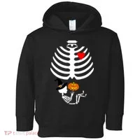 Halloween Baby Skeleton Pumpkin Toddler Hoodie thumb 0