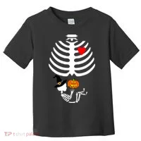 Halloween Baby Skeleton Pumpkin Toddler T-Shirt thumb 0