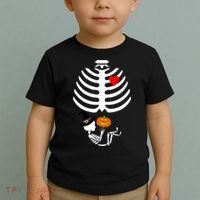 Halloween Baby Skeleton Pumpkin Toddler T-Shirt thumb 2