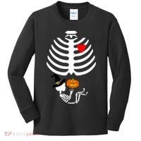Halloween Baby Skeleton Pumpkin Kids Long Sleeve Shirt thumb 0