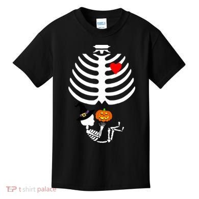 Halloween Baby Skeleton Pumpkin Kids T-Shirt