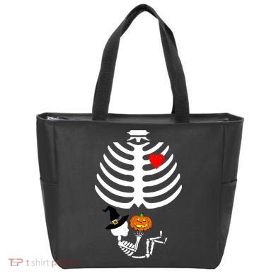 Halloween Baby Skeleton Pumpkin Tote Bag
