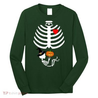 Halloween Baby Skeleton Pumpkin Long Sleeve Shirt