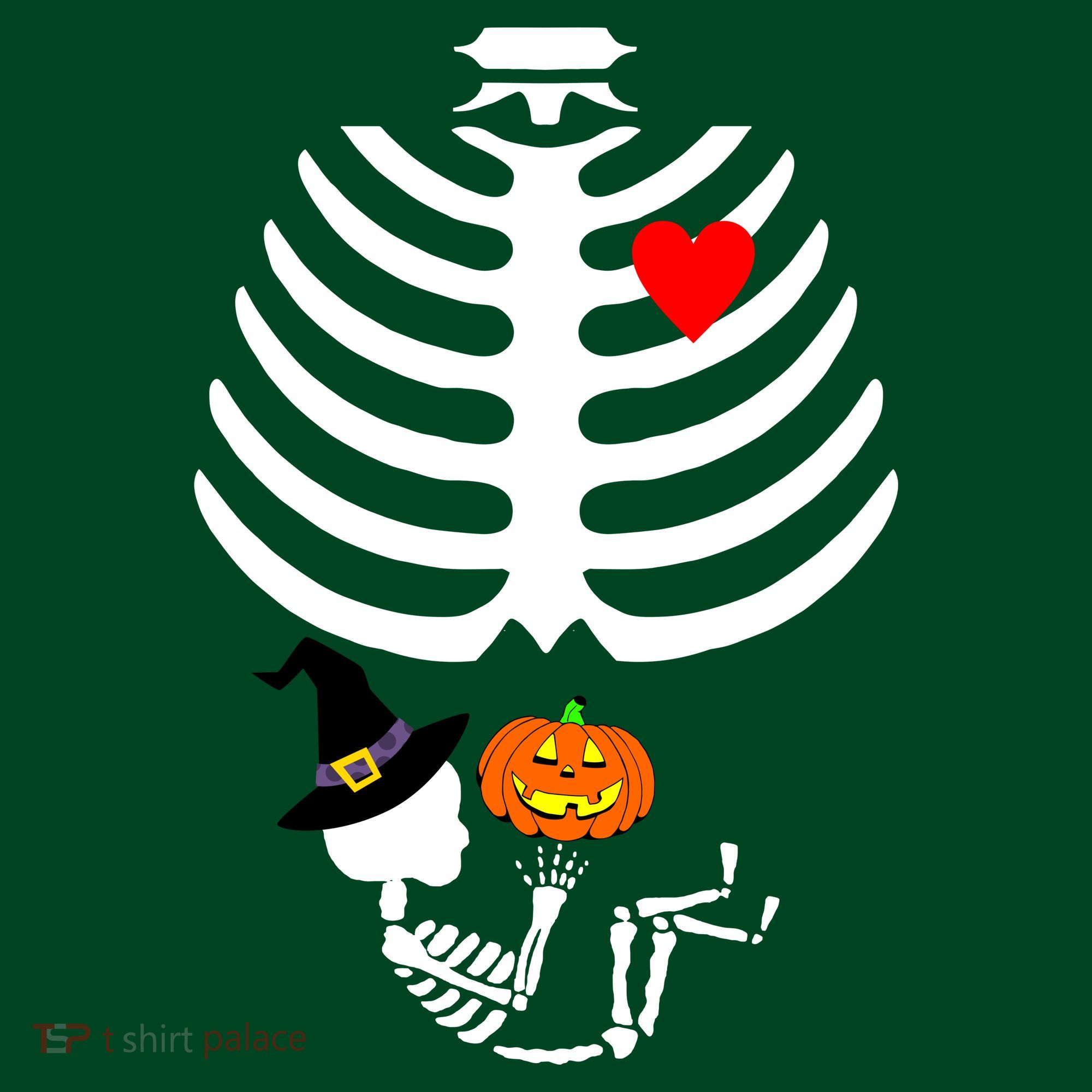 Halloween Baby Skeleton Pumpkin Apron
