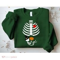 Halloween Baby Skeleton Pumpkin Sweatshirt thumb 2