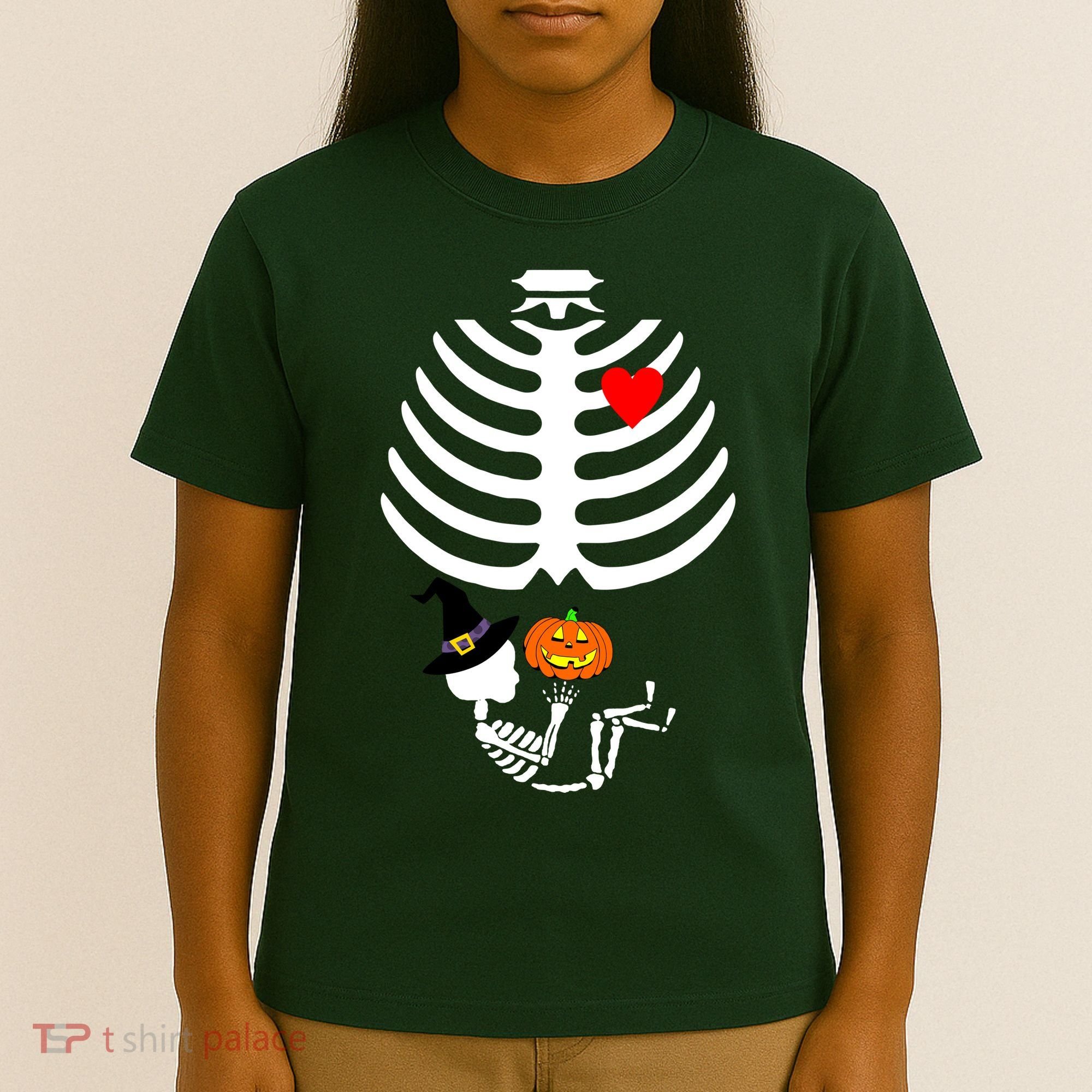 Halloween Baby Skeleton Pumpkin T-Shirt