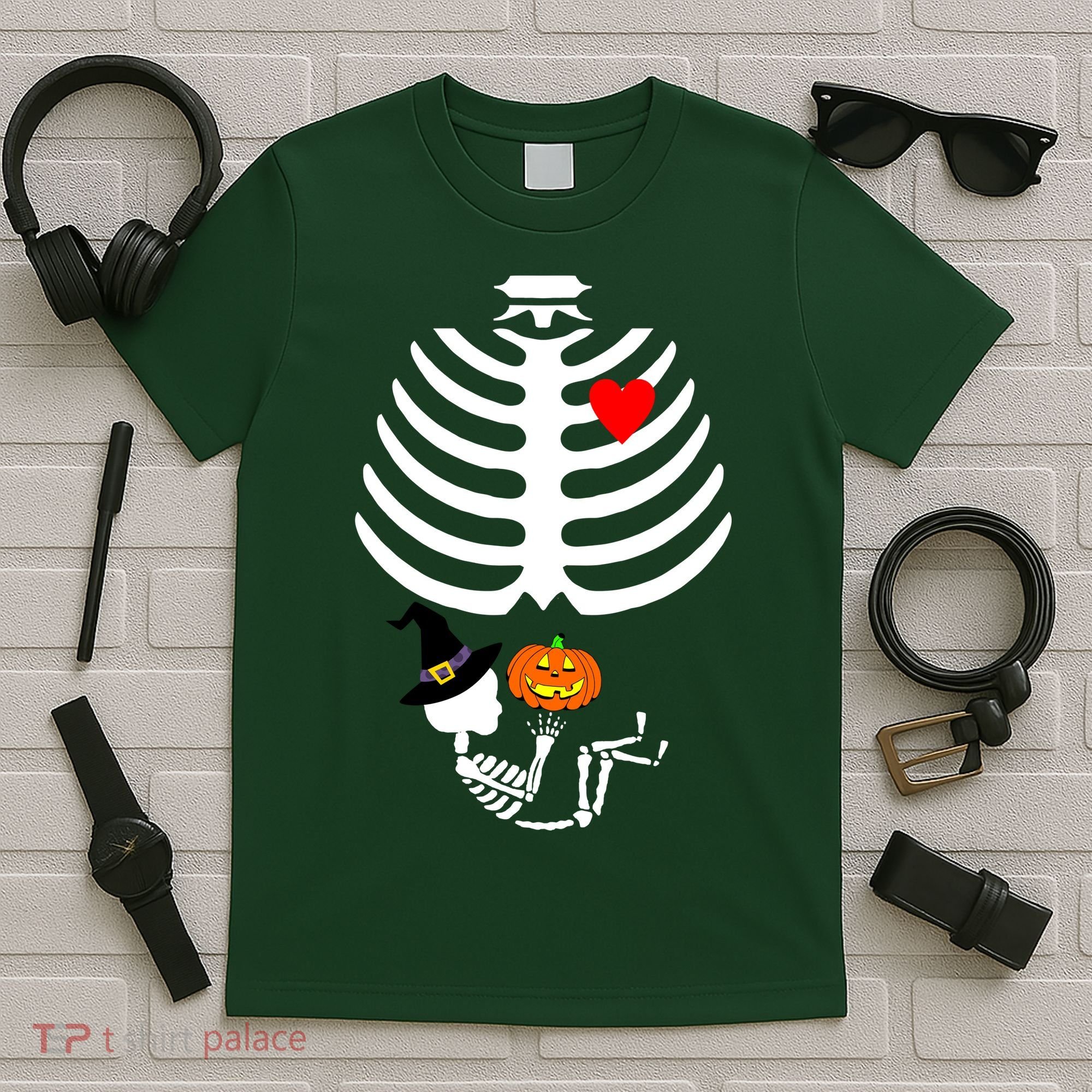 Halloween Baby Skeleton Pumpkin T-Shirt