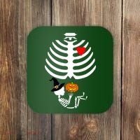 Halloween Baby Skeleton Pumpkin Coaster thumb 0